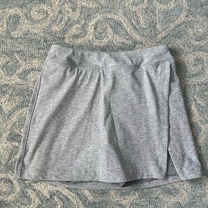 Outdoor Voices Gray Skater Mini Skirt with Slit